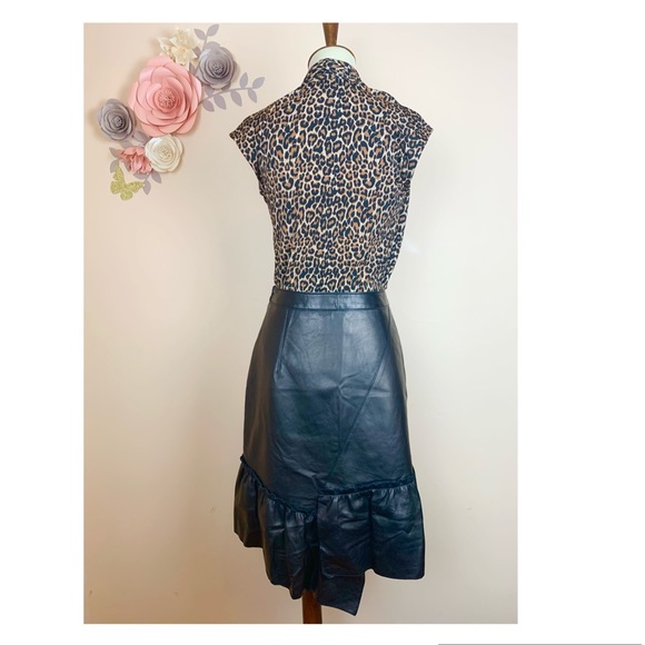 3.1 PHILLIP LIM High Waist Ruffle Leather Skirt - Picture 5 of 10